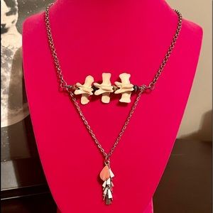 Handmade vertebrae bone taxidermy boho style necklace